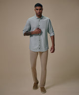 Camisa Roll Up Cuello Redondeado Slim Fit