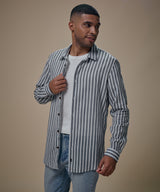 Camisa Roll Up Look Lino Rayas Slim Fit