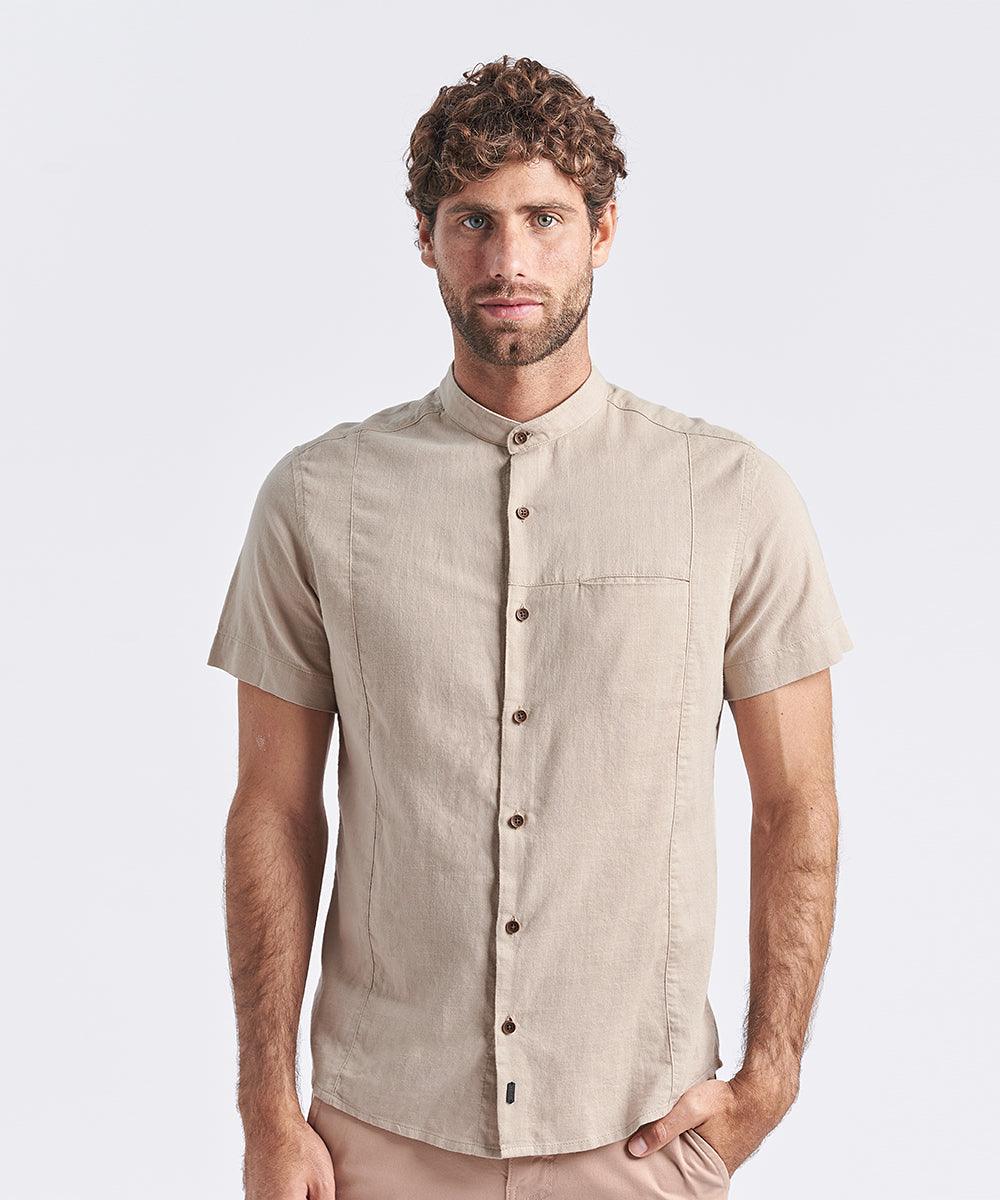 CAMISA MC CUELLO NERU BOLSILLO CORTE LOOK LINO - CLASSIC FIT - MBO