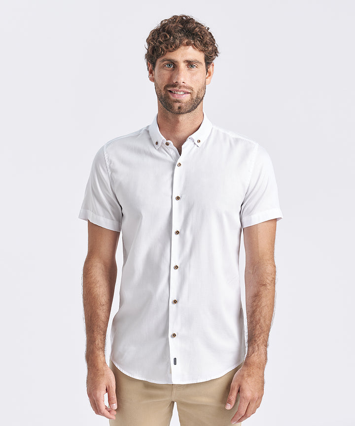 CAMISA MANGA CORTA BUTTON DOWN SLIM FIT BLANCO PV24