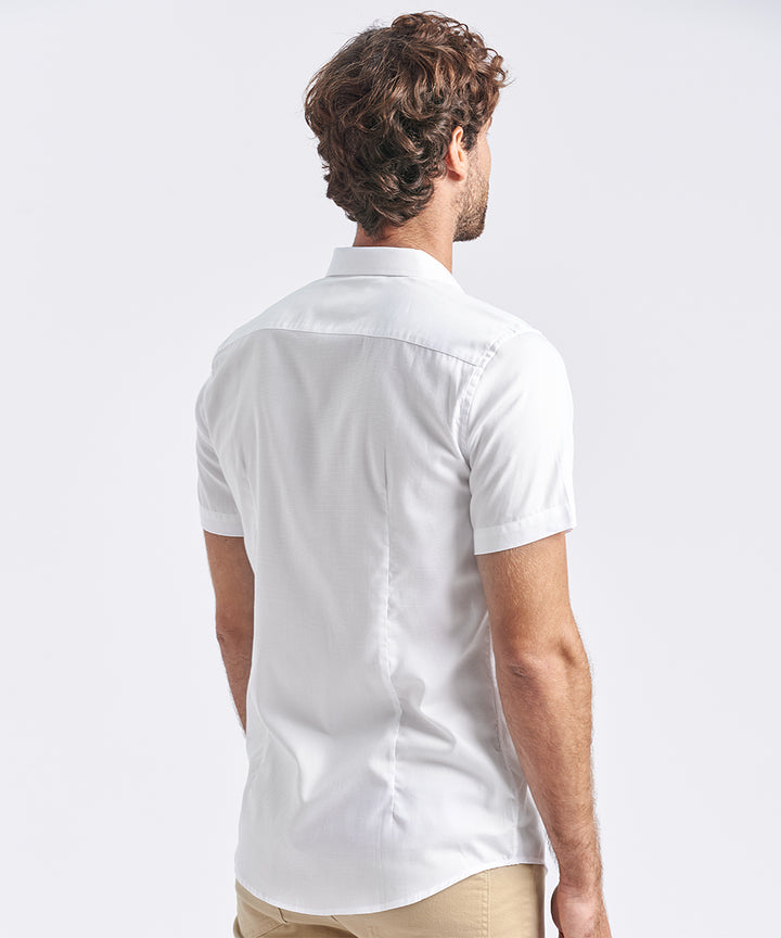 CAMISA MANGA CORTA BUTTON DOWN SLIM FIT BLANCO PV24
