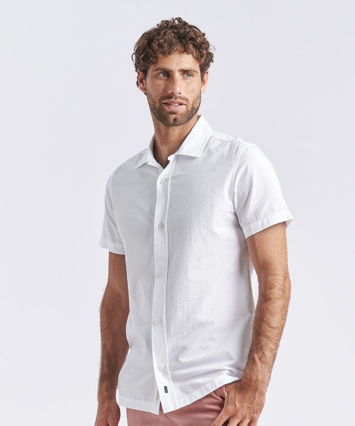 CAMISA MANGA CORTA SEER SUCKER SLIM FIT BLANCO PV24