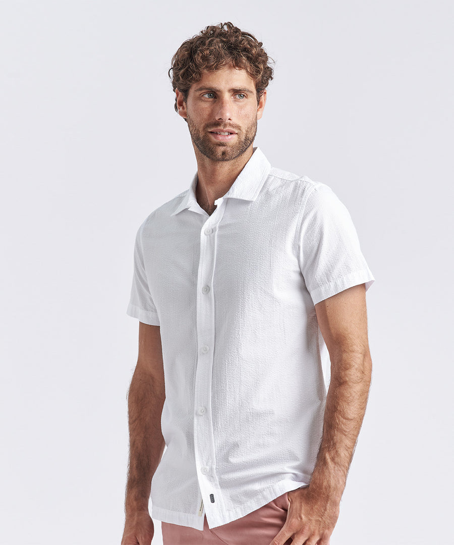 CAMISA MANGA CORTA SEER SUCKER SLIM FIT BLANCO PV24