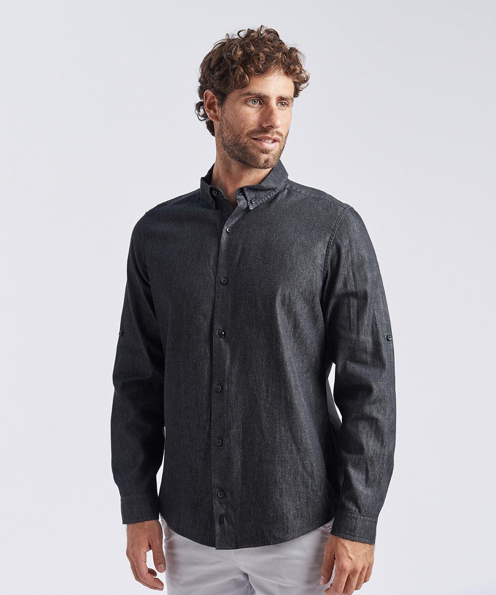 CAMISA ML CUELLO WIDE SPREAD DENIM PET - CLASSIC FIT - MBO