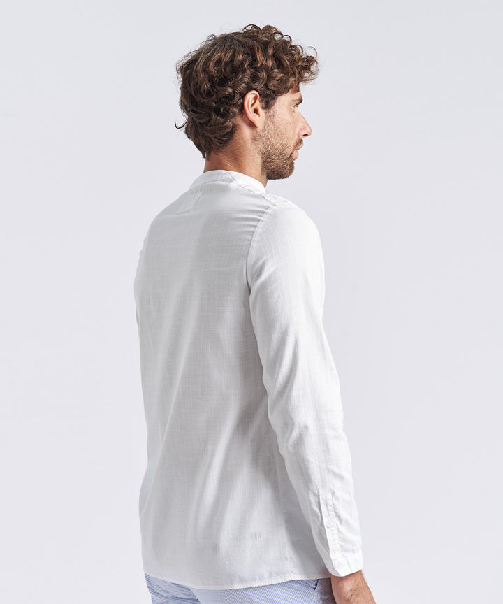 CAMISA MANGA LARGA CUELLO RIB CLASSIC FIT BLANCO PV24