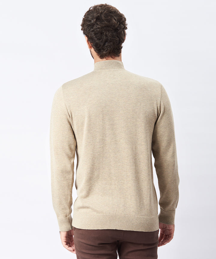CHOMPA CUELLO ALTO CON BOTONES OI23 BEIGE