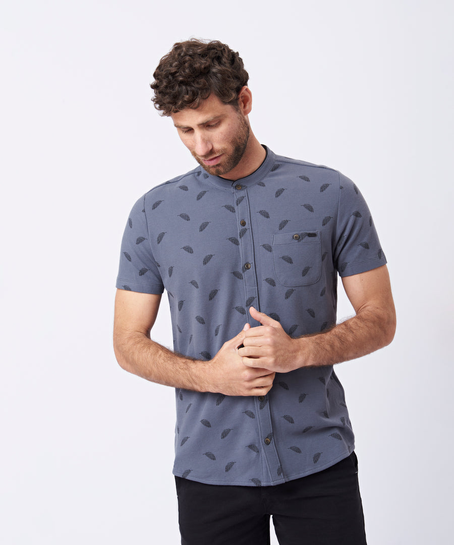 POLO MANGA CORTA PIQUE BASEBALL ESTAMPADO PV23 CHARCOAL