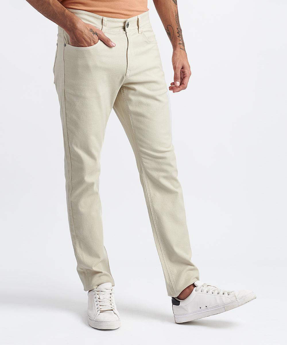 PANTALON RECTO SLIM-FIT PV24 BEIGE - MBO