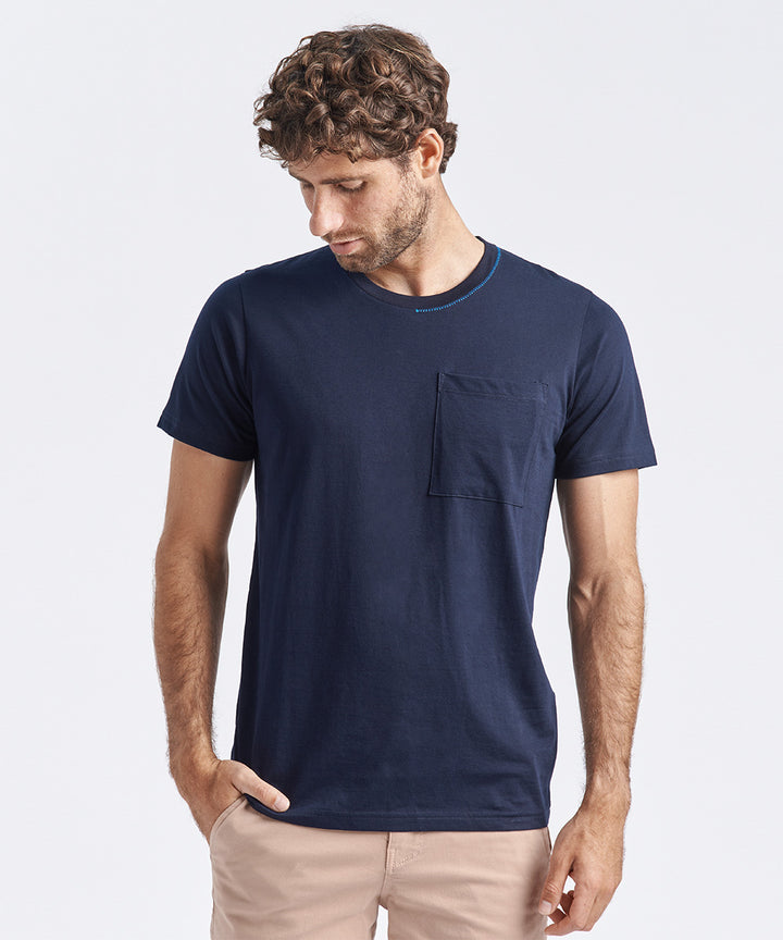 POLO MANGA CORTA JERSEY ZIG ZAG AZUL PV24
