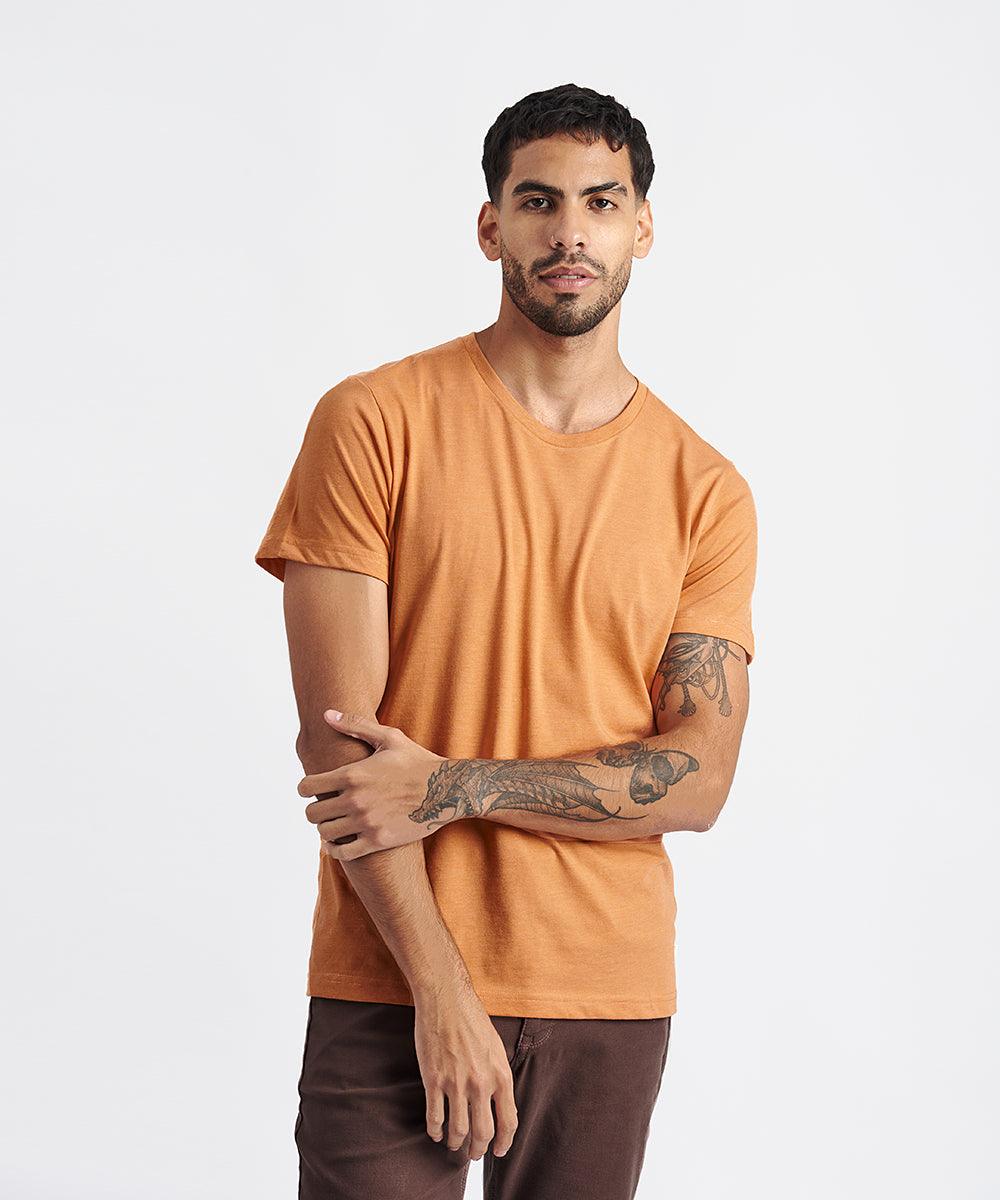 POLO BASICO MANGA CORTA CUELLO REDONDO PV24 NARANJA - MBO