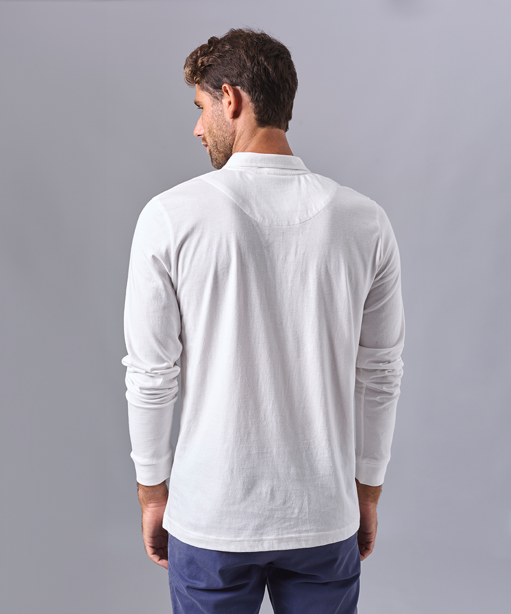 POLO MANGA LARGA JERSEY CON CIERRE HUESO OI24