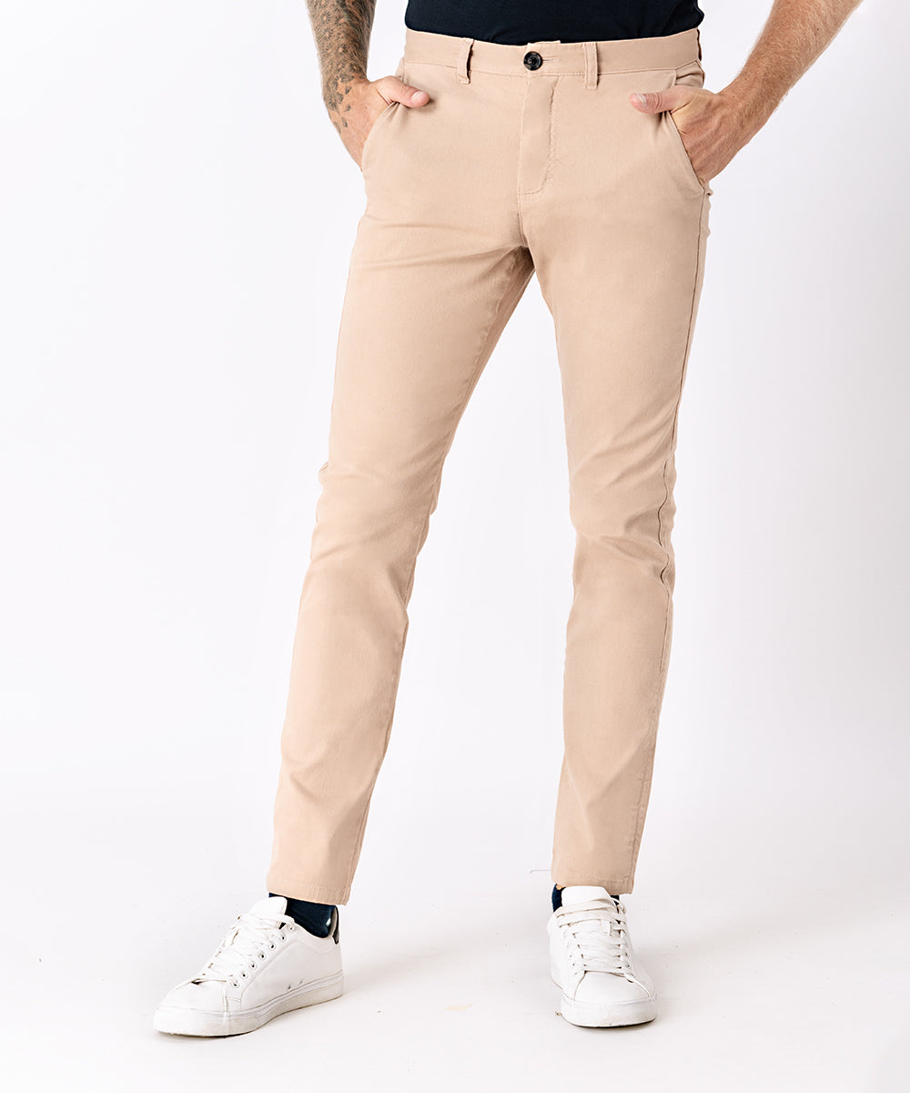 PANTALON FLAT FRONT SLIM FIT OI23 KAKI