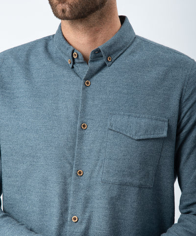 CAMISA ML CLASSIC FIT BUTTON DOWN OI23 ACERO