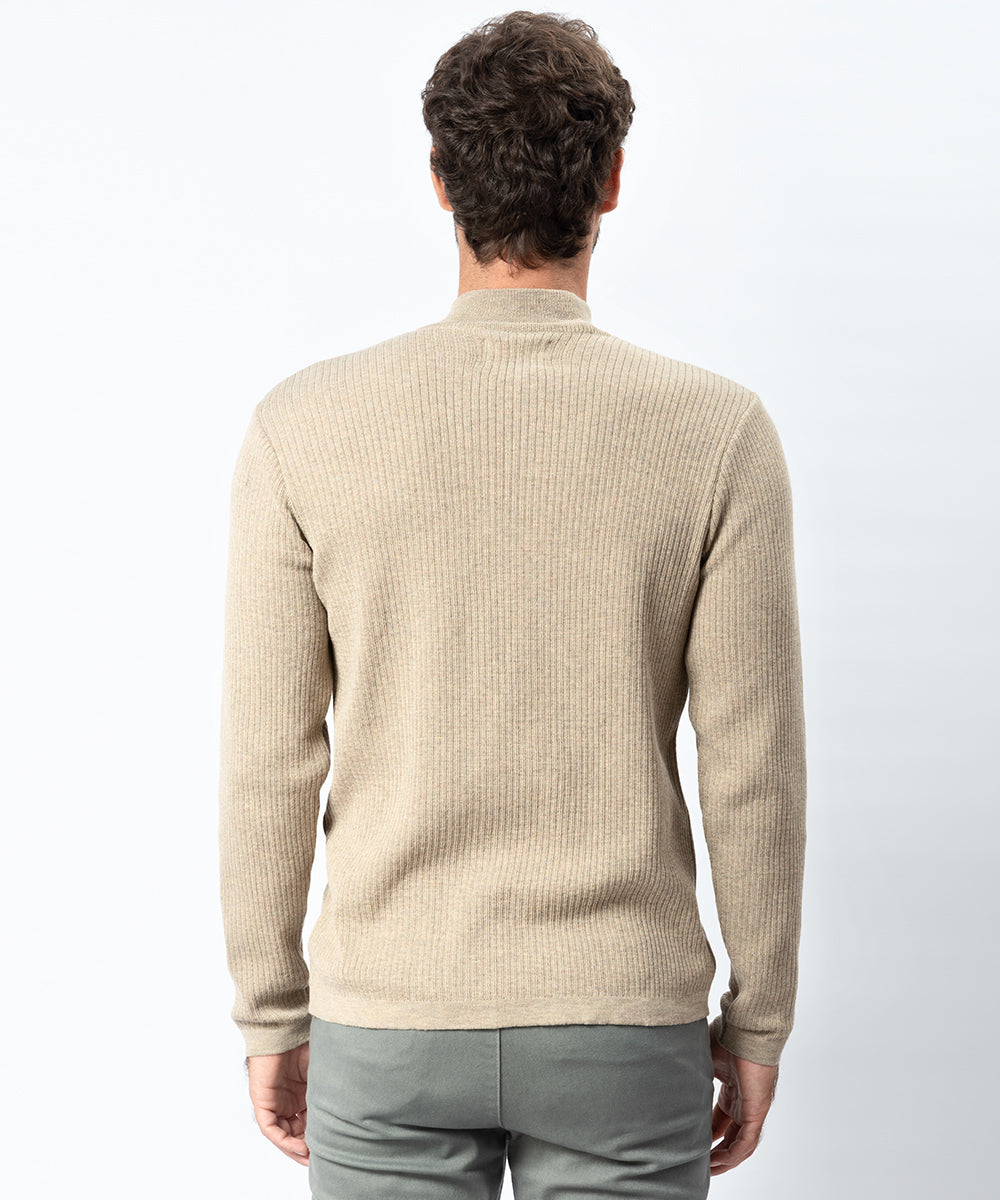POLO ML CUELLO ALTO TEJIDO OI23 BEIGE